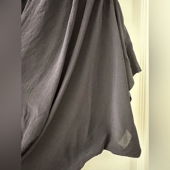 Anthropologie l 0 Maeve Lightweight Navy Silk Dolman Kimono Sleeve V-Neck Blouse - Picture 4 of 9